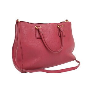Prada Red handbag Daino leather Bag Shoulder Vitello